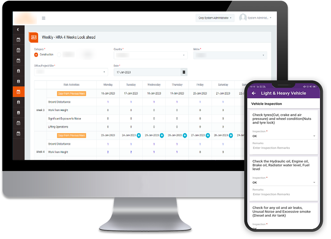contractor safety management system - Performance Reporting Portal