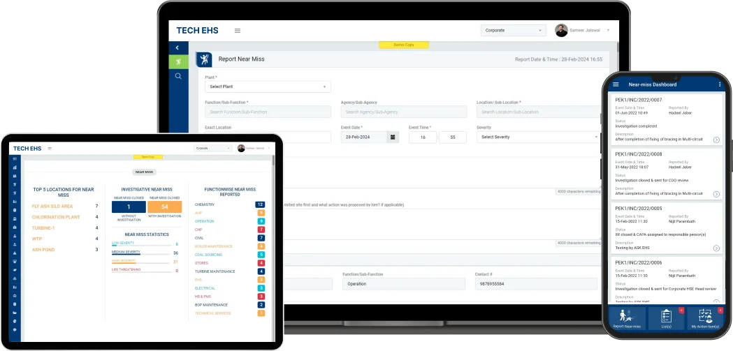 Near Miss Management Software with Mobile app Near Miss Management Software with Mobile app