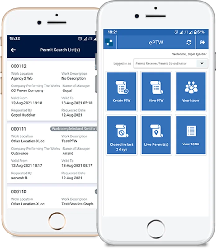 ptw mobile app