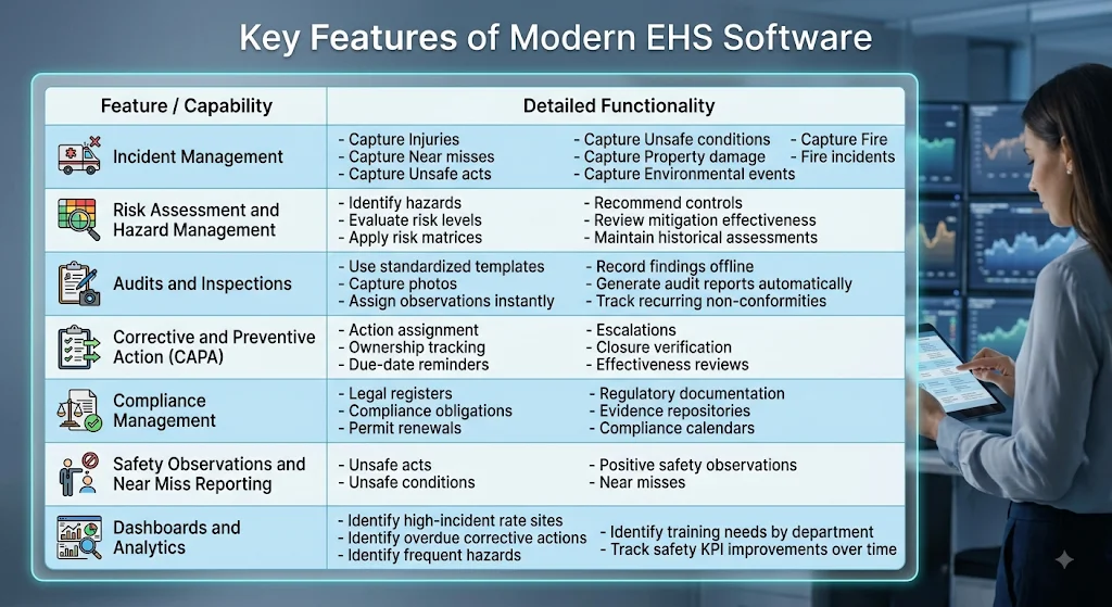 Key Features of Modern EHS Software Key Features of Modern EHS Software